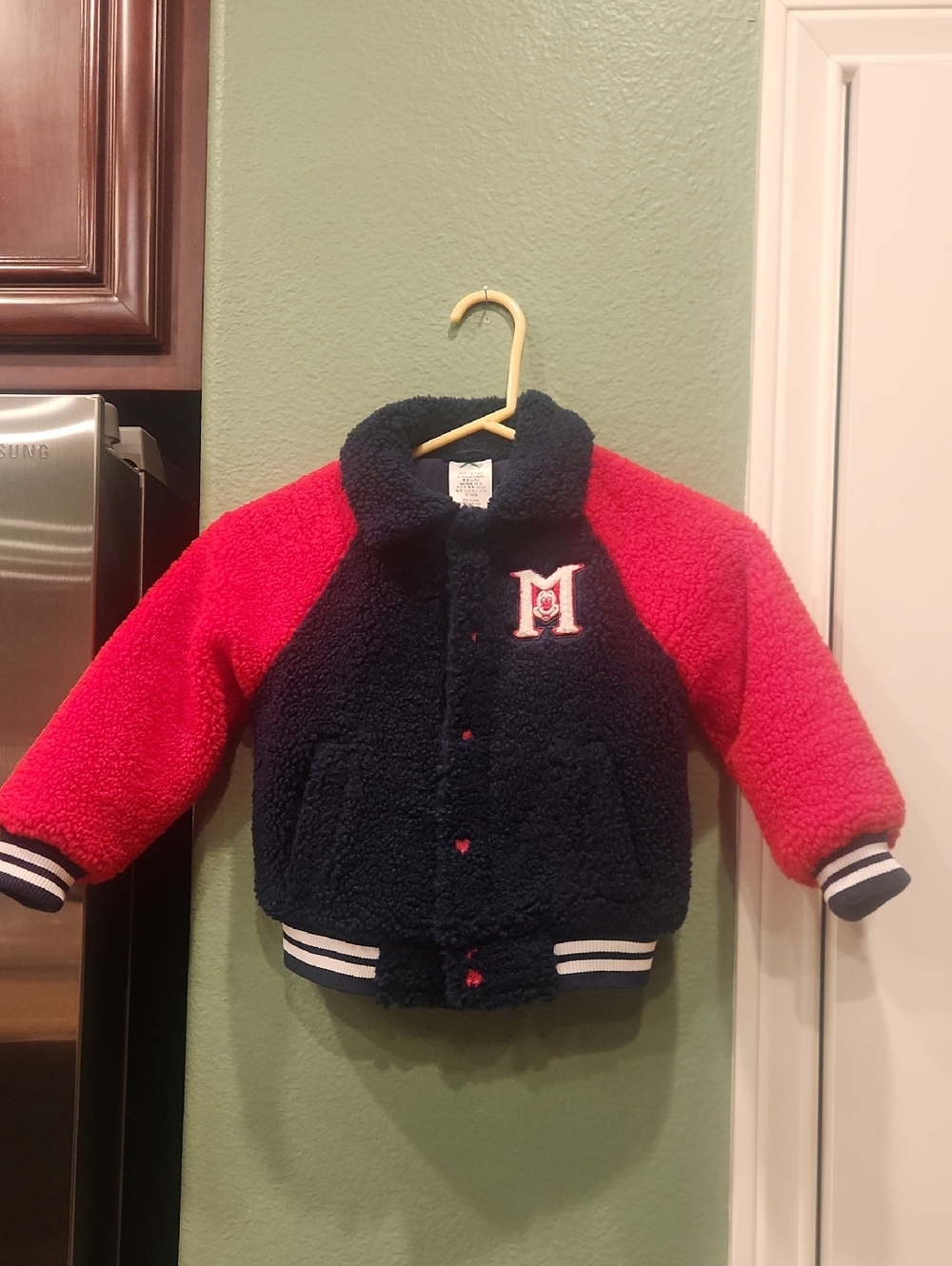Disney Navy and Bright Red Mickey Mouse Club Jacket